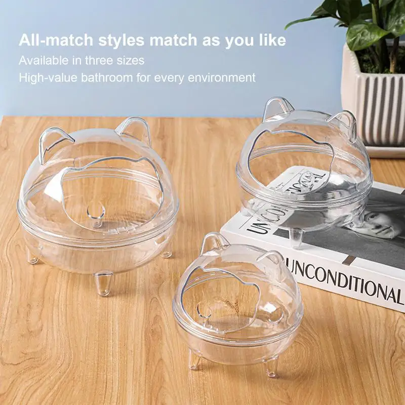 Hamster Sand Bath Container Chinchilla Accessories Golden Bear Bathroom Anti-spill Detachable Fully Transparent Field Of View