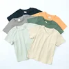 2025 Summer Kids Boys Girls T-shirt Solid Cotton Breathable Teenager Short Children Casual Shirt For 12M-9T Baby Korean Top 2
