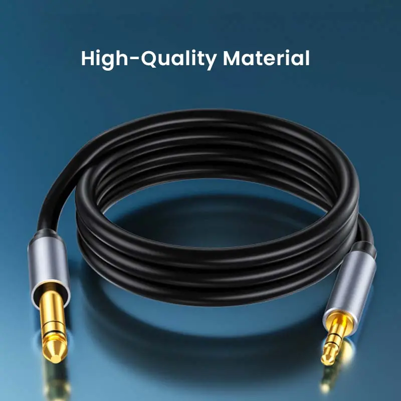 Premium 4FT TRS Bidirectional Stereo Audio Cable - 6.35mm to 3.5mm