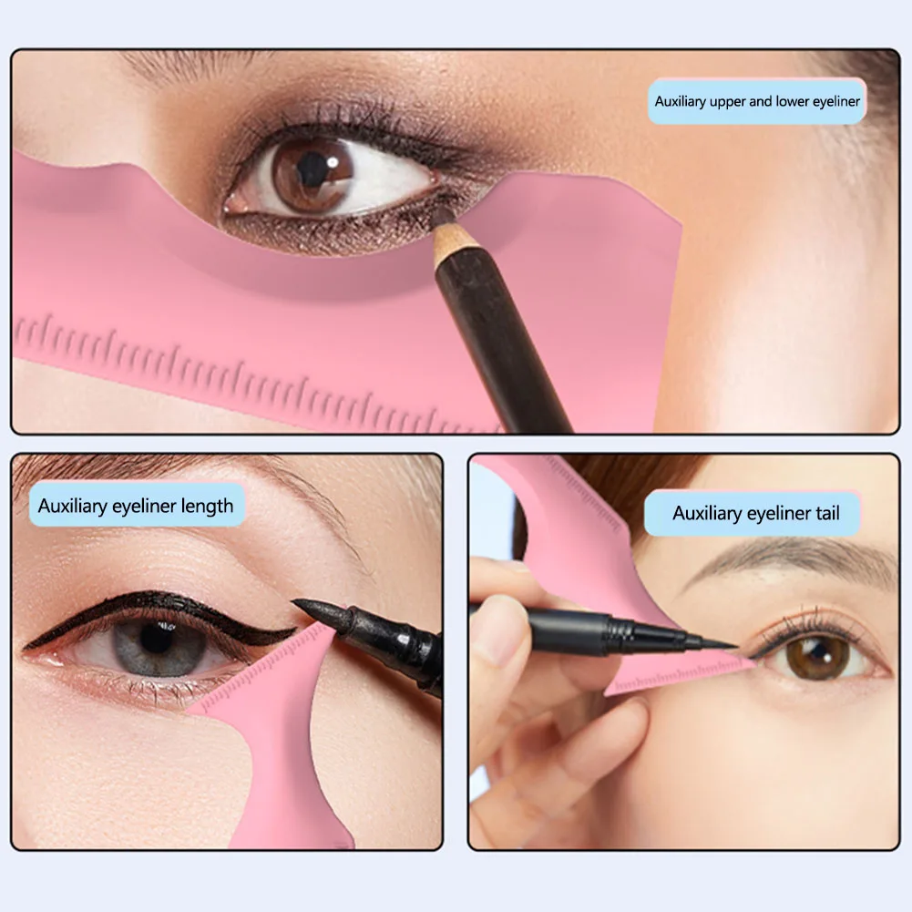 Marscara Drawing Lipstick Silicone Eye Arrow Drawing Stencil Multifunctional Resusable Applicator Makeup Tool for Beginners makeup tools eye makeup tools