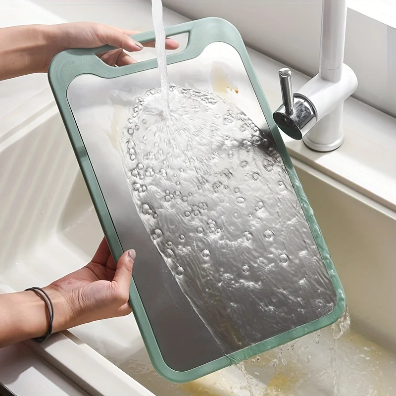 Double-Sided Chopping Board Made of Stainless Steel - Versatile, Spacious Kitchen Surface - Long-Lasting, Simple To Clean