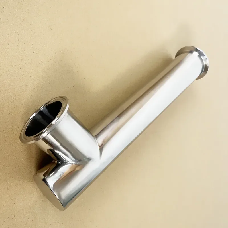 2" Ferrule64mm Tri clamp Inclined spool with one closed end H-320mm Stainless Steel 304 T-type Bend Pipe For Home Brewing