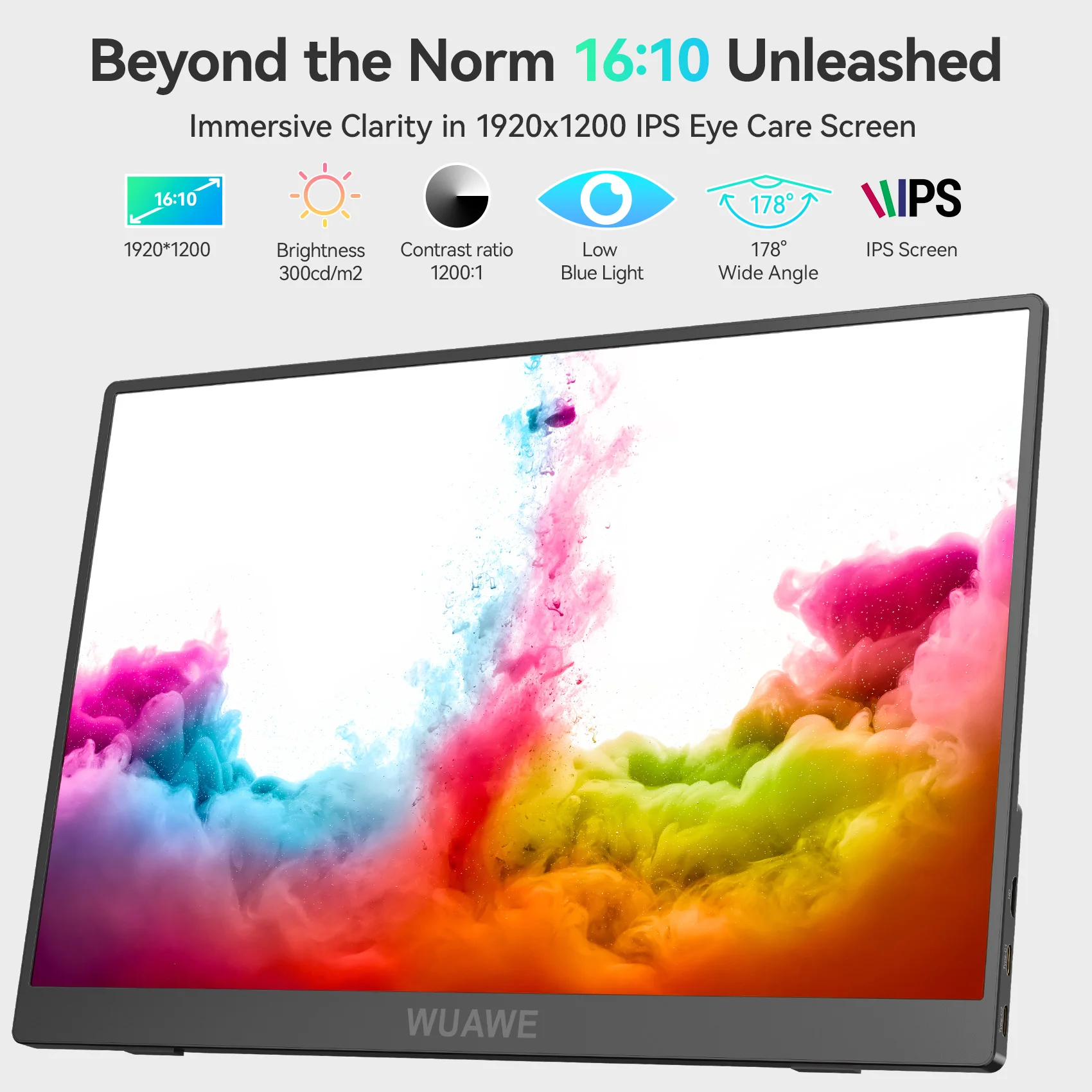 WUAWE ƮϿ ̹ ޴ , 1200P PC ÷, IPS LCD, FHD ̹   ° ǻ ȭ, 16 ġ, 60HZ, ǰ