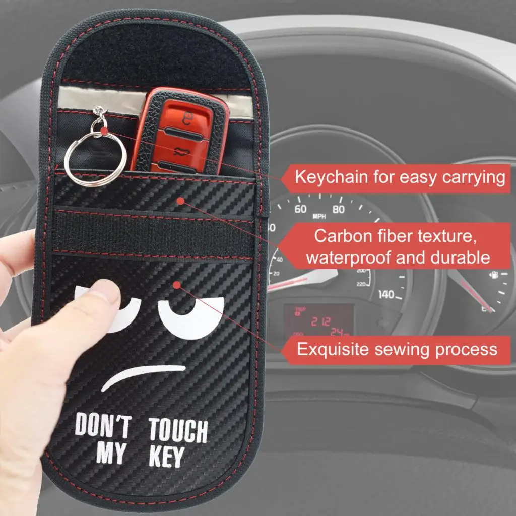 Housse de clé de voiture Rfid - Etui anti-piratage en cuir - Etui anti-dérapant  