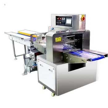 Personalizza macchine confezionatrici automatiche multifunzione per sacchetti a cuscino Macchina avvolgitrice per involucro di carta in plastica con flusso