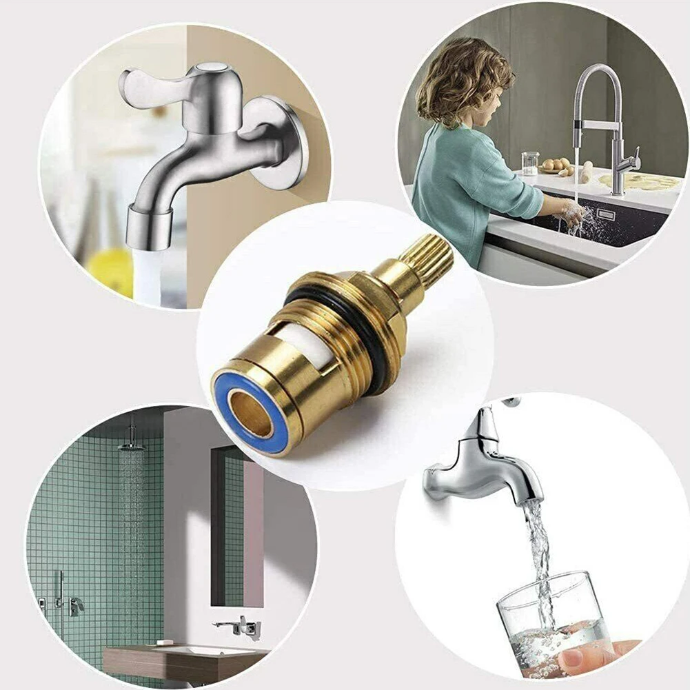 Quarter Turn Insert Tap Valve Kitchen Universal Anti-clockwise Cartridge Ceramic Disc Inner Faucet Valve Red/blue faucet valve,faucet cartridge