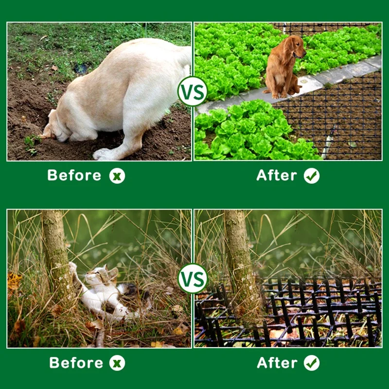 Garden Protective Anti-Cat Net Plastic Thorn Preventing Cat Mat No Hurt To Pets Mesh Anti Pet Protection Netting cat scat mat