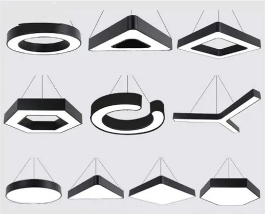 Led Office Chandelier Creative Hexagonal Round Simple Y-shaped splicing Special-Shaped Chandelier Gym Office Light