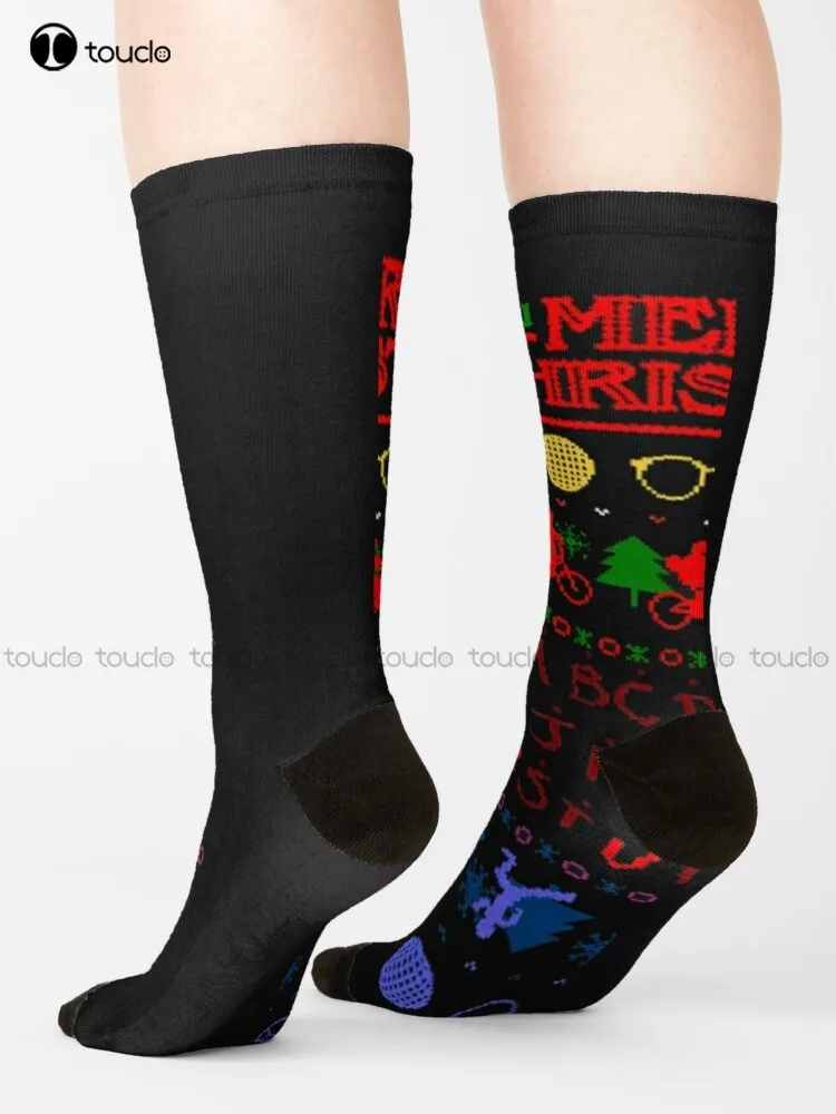 

Stranger Christmas Socks Women Socks Unisex Adult Teen Youth Socks 360° Digital Print Harajuku Streetwear Gd Hip Hop Gift Retro