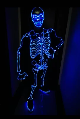 

Free El menswear diy magic Cos stage light clothing Halloween costumes nightclub cosplay monster dance clothing LED Costumes