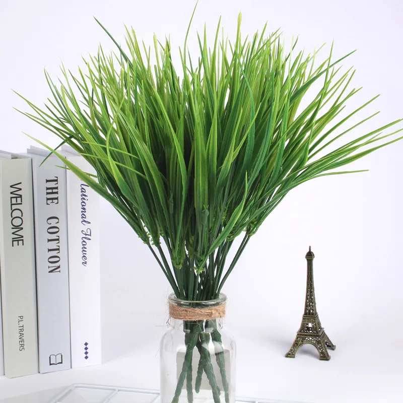 

10pcArtificial Plastic 7-branch Grass Plant Green Grass Imitation False Plant Home Decoration Gardening Grass Outdoor Decoration