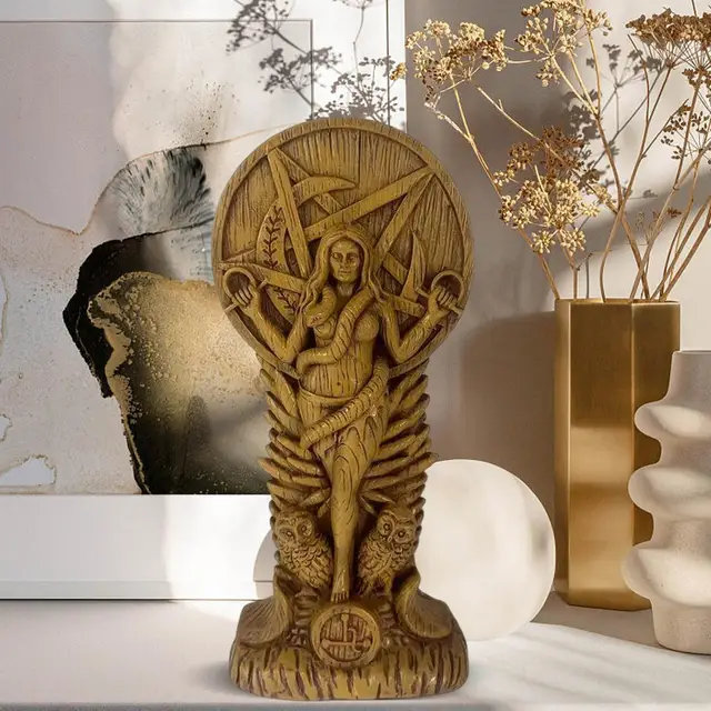Statue de serpent en résine pour femme, déesse, sorcière, Figurine en résine pour bureau, salon, bureau, décoration de maison, ornement 2