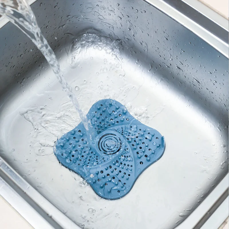 Kitchen Sink Filter Sewer Hair Filter Bathroom Block Square Suction Cup Floor Drain Cover Piece Accessories