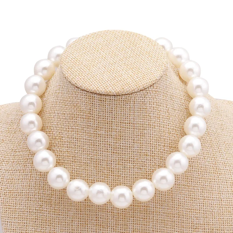 Cute Trend Elegant Jewelry Big Pearl Necklace for Pet Dog Cat Fashion White Imitation Pearl Choker Collar Dog Accessories dog collar,pet collar,pet necklace