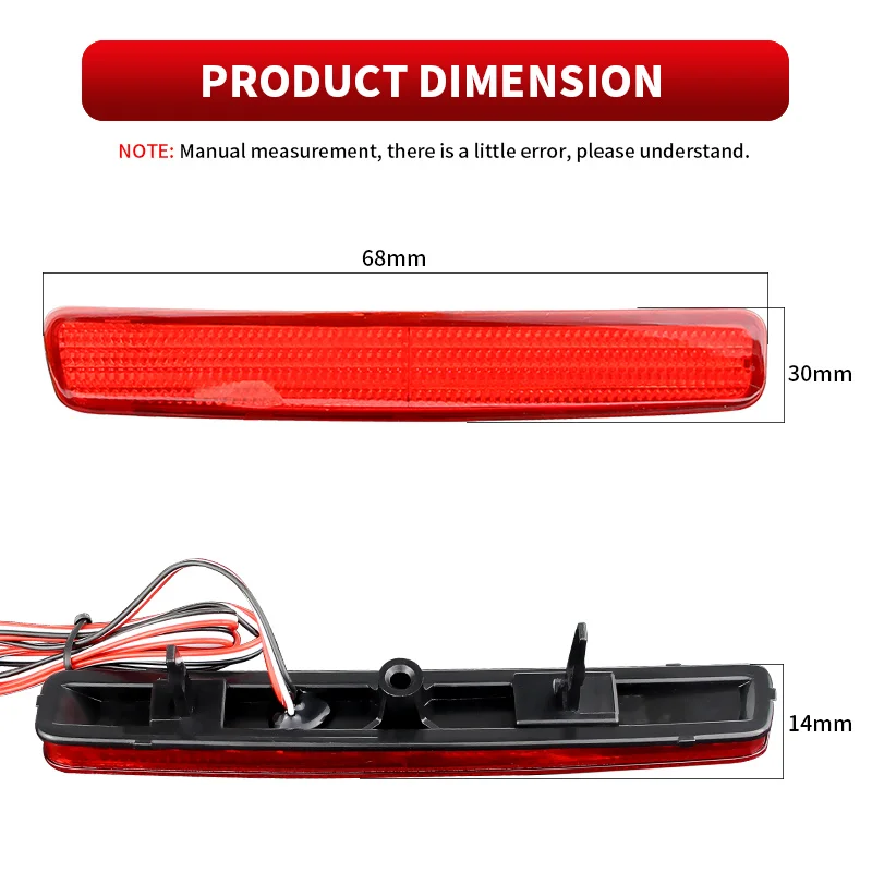 FLUSH FITTING MOUNTED Red Rear Bumper Fog Light Lamp Japan Import