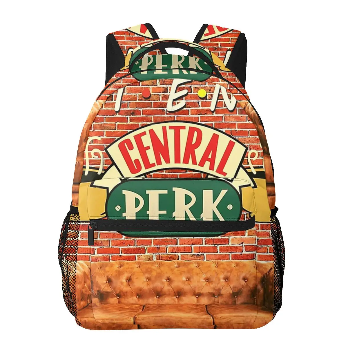 

Hello It's Central Perk, Central Perk Backpack for Girls Boys Travel RucksackBackpacks for Teenage school bag