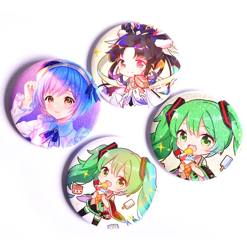 10 Pcs Custom Gepersonaliseerde Badge Pinnen Ronde Hart Ster Vierkante Cartoon Anime Custom Metalen Pin Knop Tin Badges