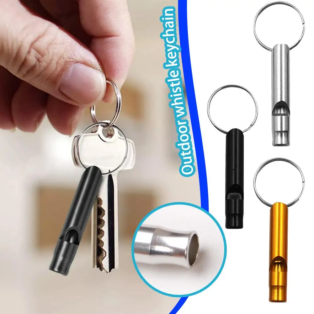 Mini Whistles Pendant Outdoor Multifunction Whistle Keyring Outdoor Tools Emergency Keychain Call Survival Metal Whist X1z1