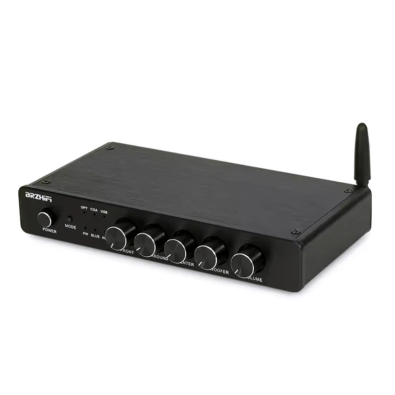 Hifi 5.1ch Audio Decoding Bluetooth Music Player AC3 OPT AUX COAX USB Home Decoder QS7785PF Preamplifier Effector