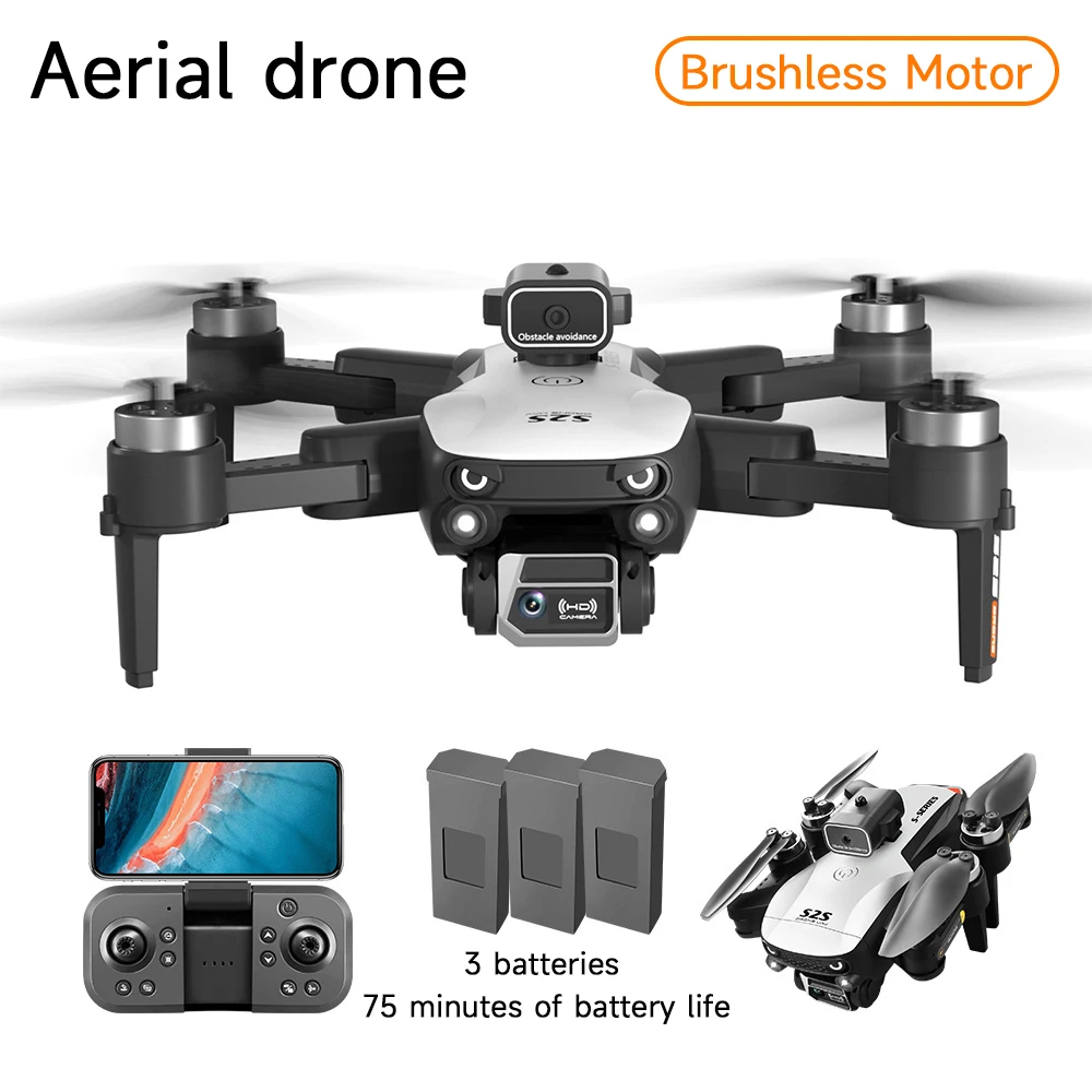 

Mini Drone 6K Profesional S2S HD Camera HD Camera Obstacle Avoidance Brushless Motor Foldable Quadcopter RC Drone