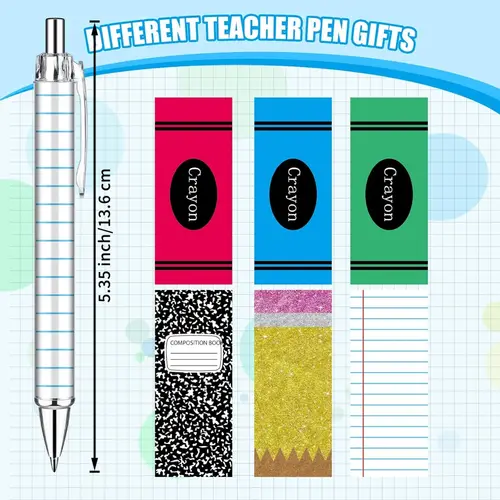 6/12 Pcs Teacher Ballpoint Pens Bulk Teacher'S Day Gift Flash Thank You Gifts For Ladies, Nurses, Colleagues Office Writing Gift - Image 2