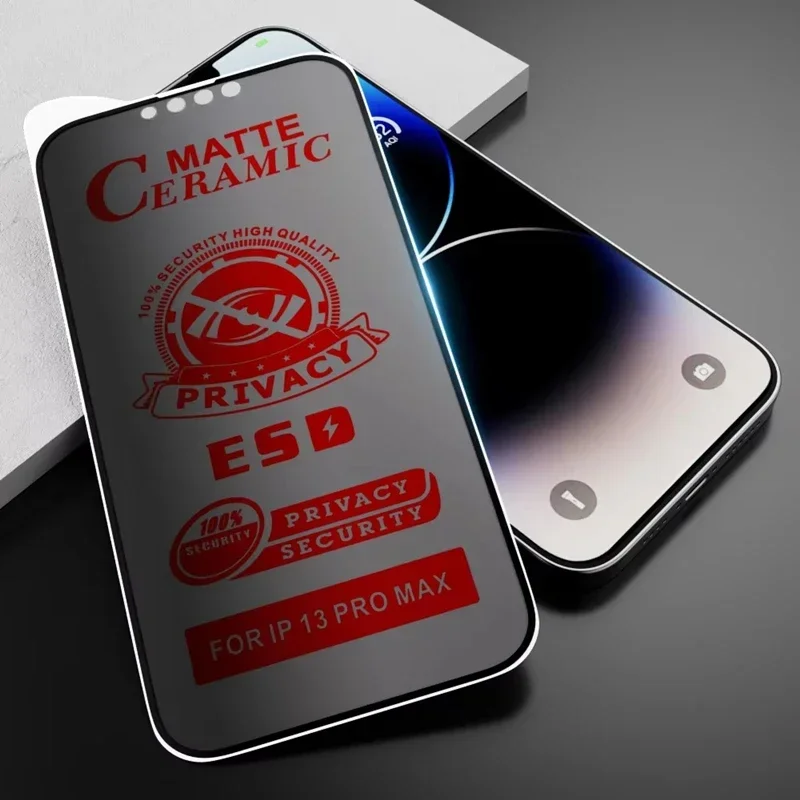 4-Pack Matte Ceramic Privacy Screen Protector - Anti-Spy Film
