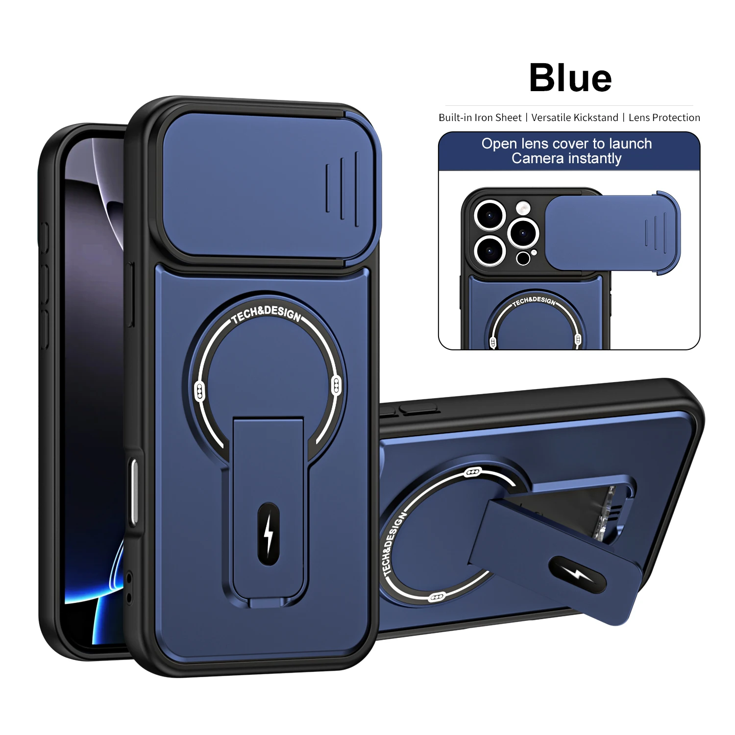 Magnetic Bracket Holder with Shockproof Lens Protection Cover