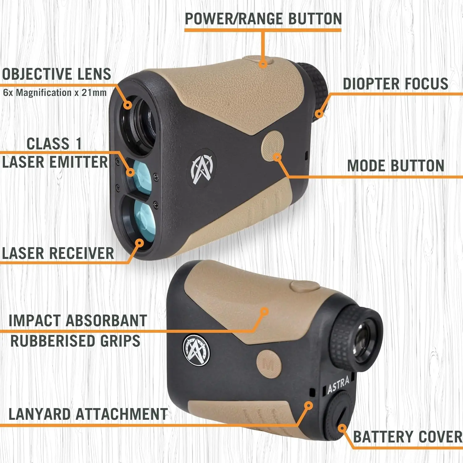 OTX2400B/A 2400yd Laser Rangefinder for Hunting Shooting & Golf Red OLED Display Fast 0.1s and Accurate +/-1 Yd Eye-Safe Laser