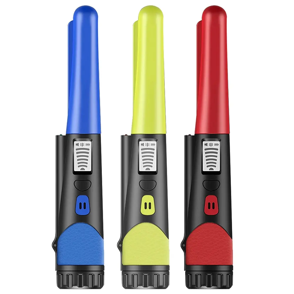 1Pc Metal Detector Display Lcd Outdoor Treasure Hunting And Exploration Equipment Metal Detector Tenuto In Mano Blu Giallo Rosso