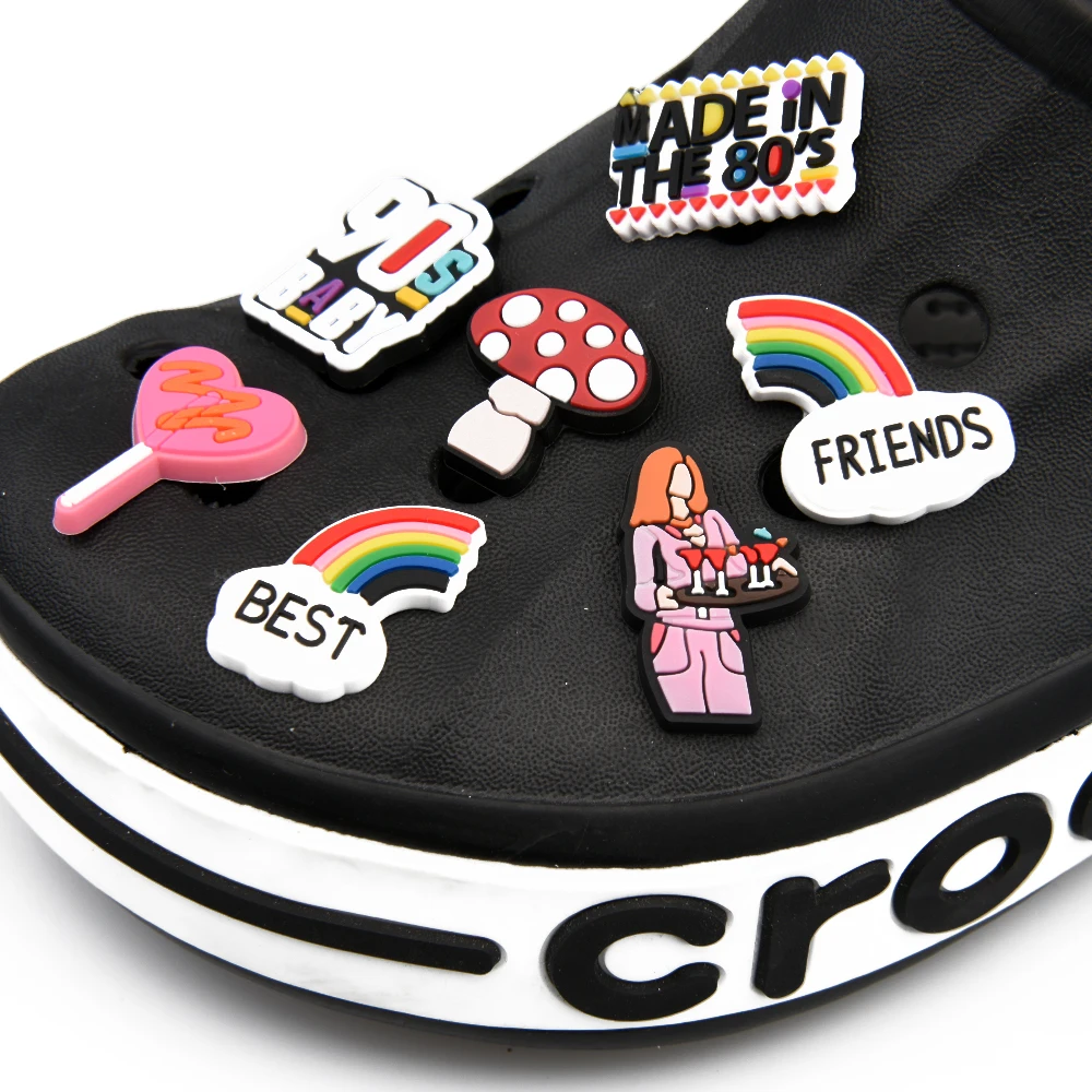 Mexican Women Croc Shoe Charms Jamaica Mexico Flag Shoe Decorations Burger Drink Snake Food Bracelet Accessories Best Friends