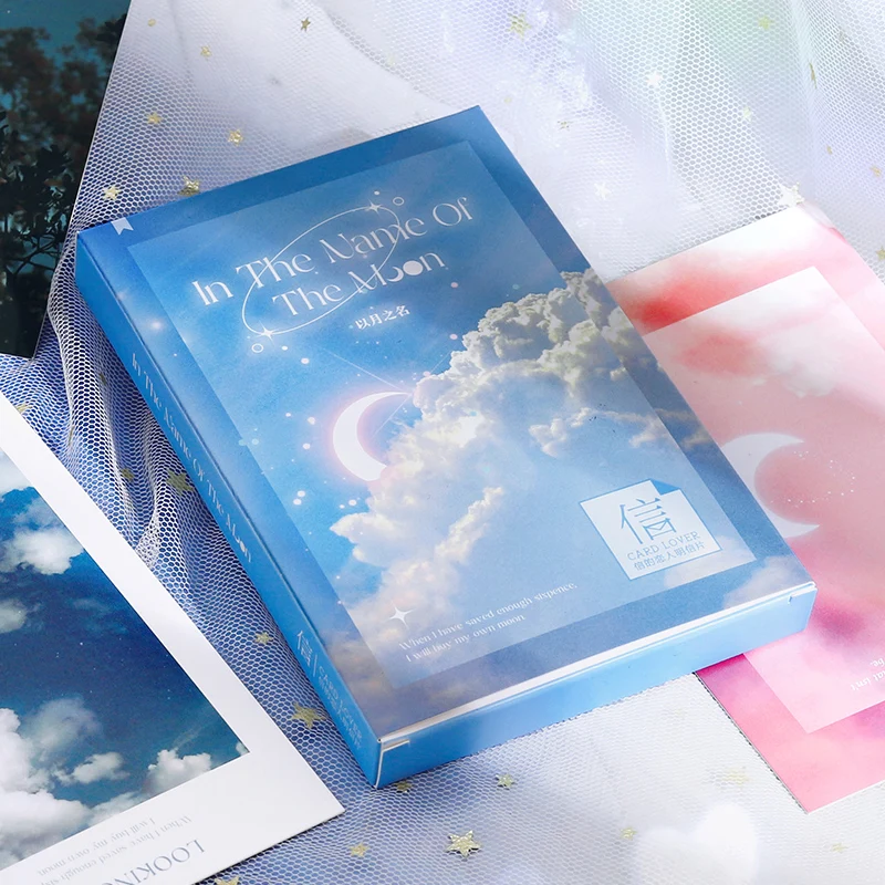 Creative Cartoon Holiday wishes Painting Postcard INS style Handbook Message Decoration Card 30 pcs/box