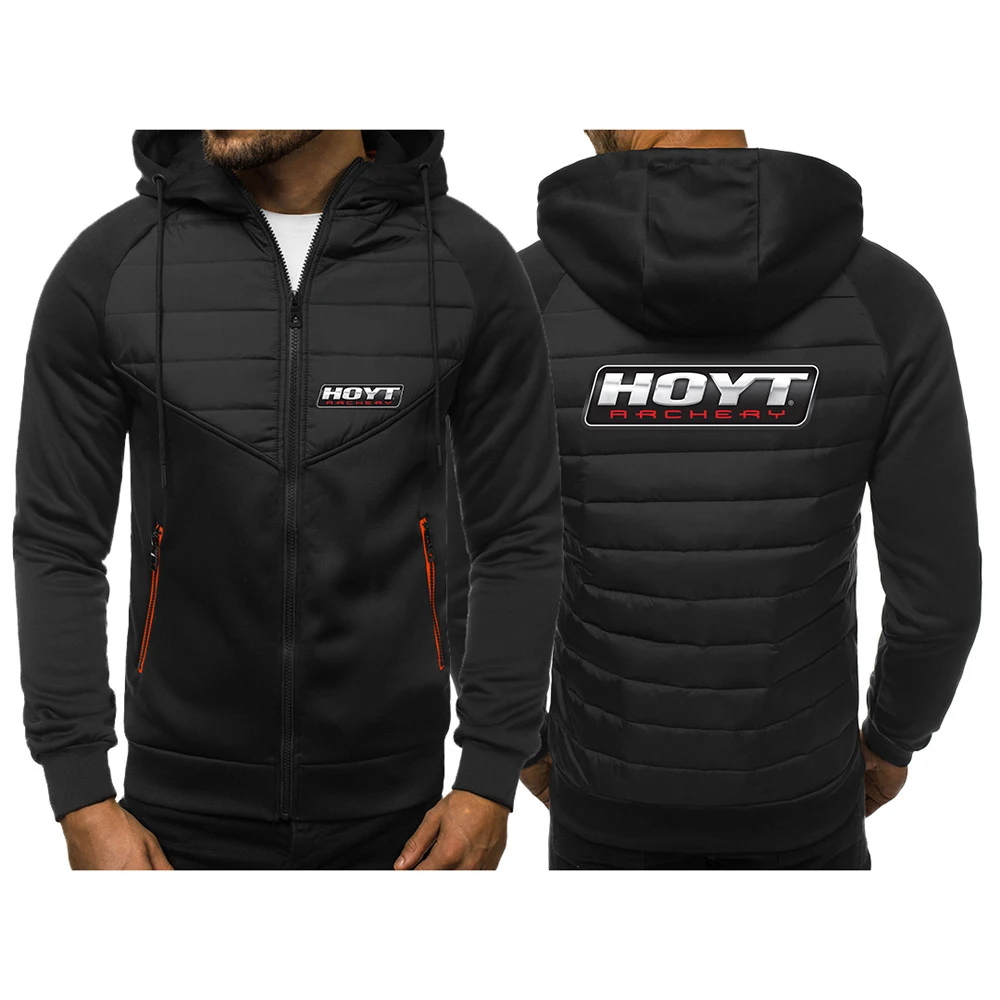 

2023 HOYT Archery Huntinger Bows Men's New Zipper Hoodies Cotton Jackets Casual Harajuku Cardigan Sweatshirts Padded Coats
