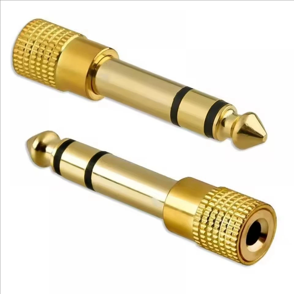 Premium 6.35mm to 3.5mm Audio Adapter for Headphones and Microphones