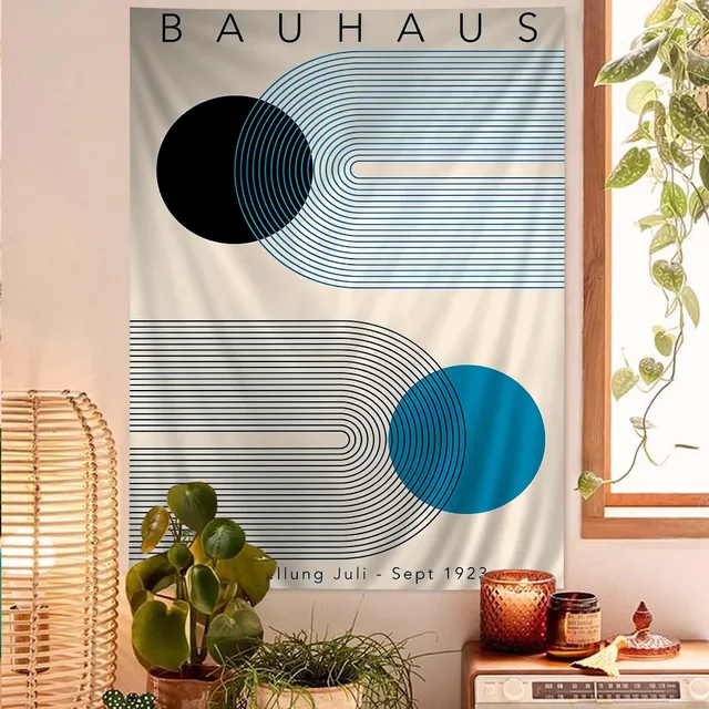 Bauhaus moderne simplicité suspendus bohème tapisserie bohème tapisseries murales Mandala pas cher Hippie tenture murale 3