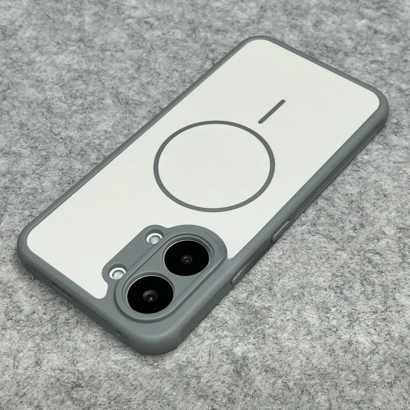 Business-Style Dual-Tone Matte Finish Magnetic Anti-Scratch Bumper Case
