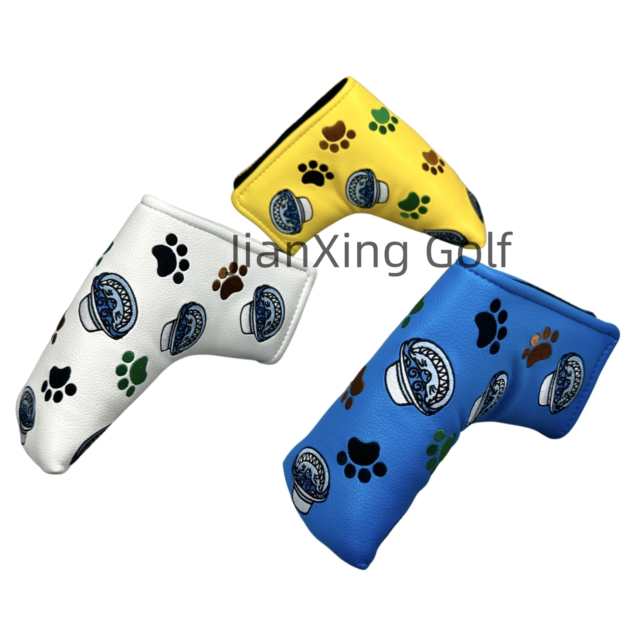 

Golf coffee cat Pattern Putter Cover PU Leather Golf Club Cover Blade Putter Cover Protector with Magnet Closure