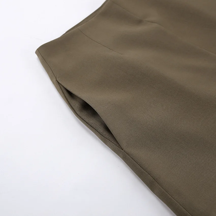 2026 Lady Daily Spring Autumn Outfits New Casual Wide Leg Short Pants Set Women Chic Solid Single Breasted Stand Collar Top Suit S5ed7b96045614676b74de8d84337cf47x