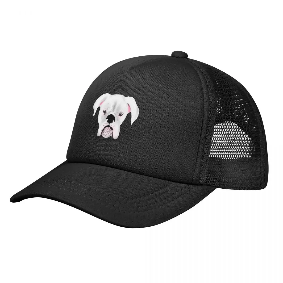 

WHITE BOXER DOG PUPPY POLLYCap Baseball Cap summer hat Military Cap Man Ladies Men's