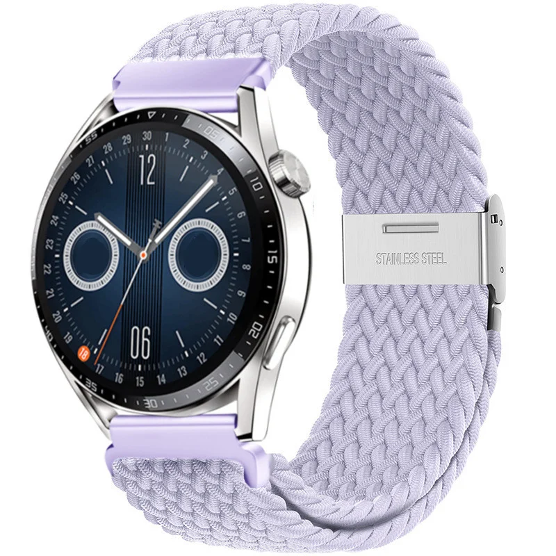 Nylon Watch Strap with Magnetic Buckle and Metal Adjustment Band, 22mm/20mm