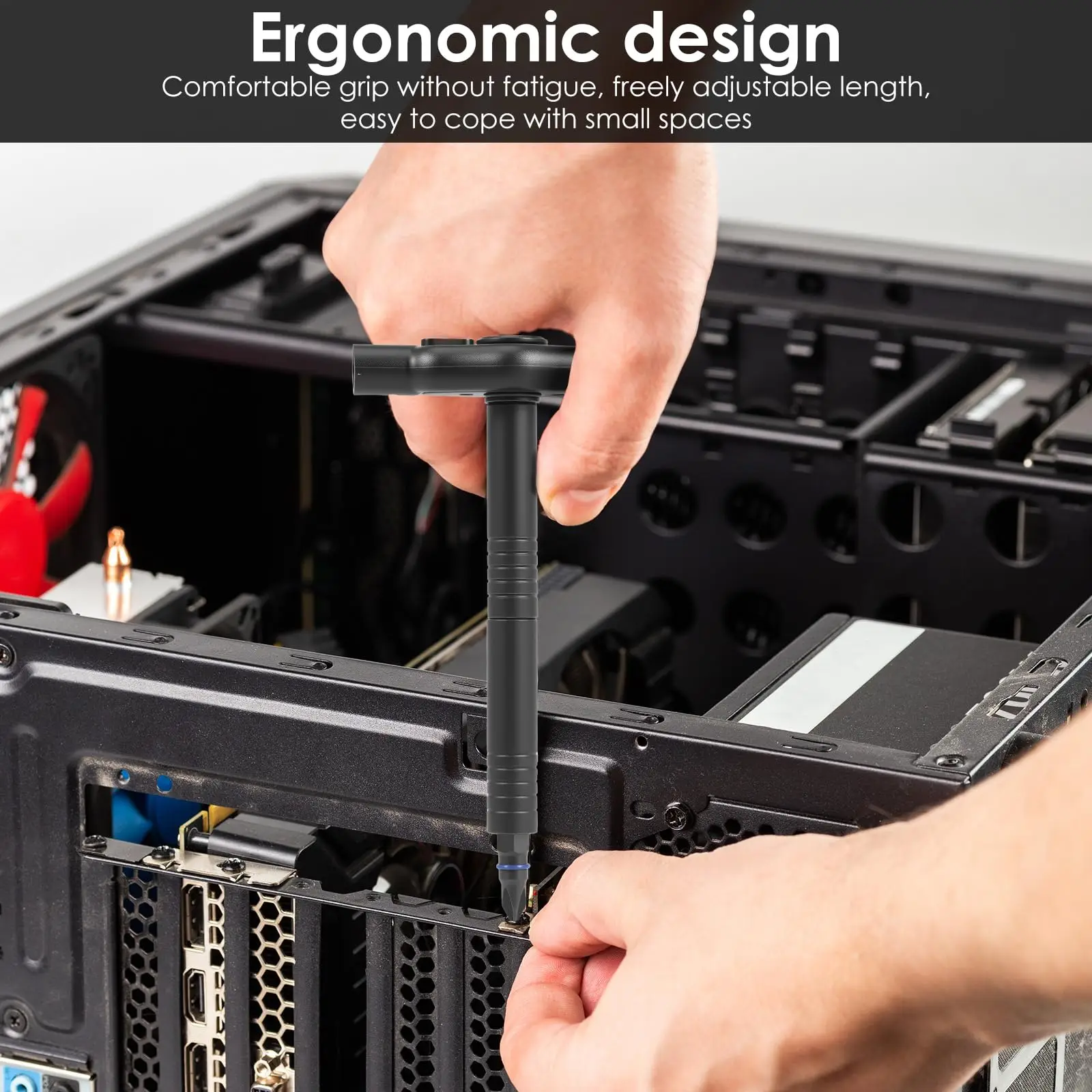 라포드 24-in-1 S2 합금강 라쳇 스크류드라이버 세트 |   전자제품, PC, 가구용 탈착식 손잡이 정밀 수리 도구