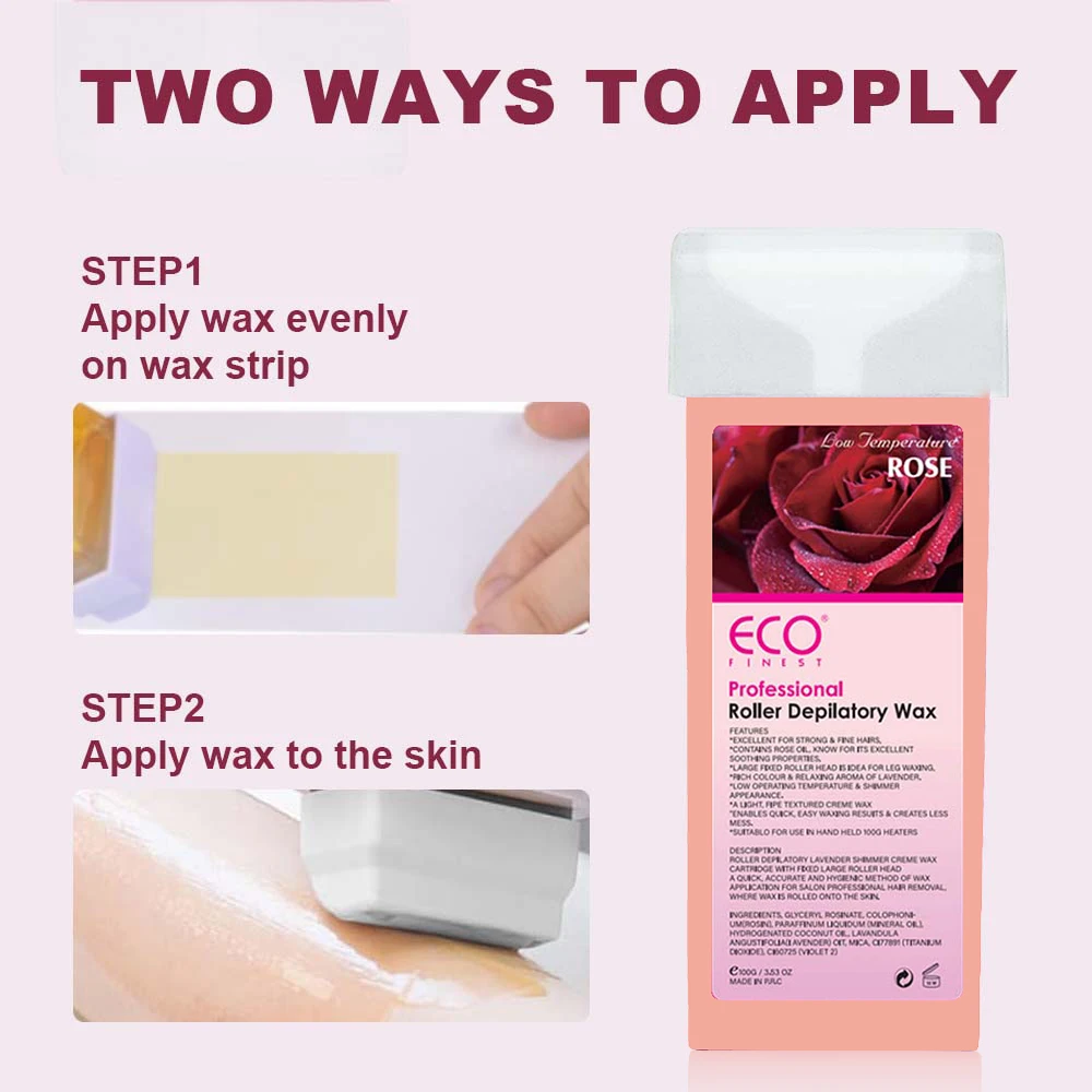 Cire roll-on à la rose pour épilation douce soin naturel_voghion.com