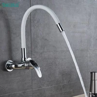 Becola Hot & Cold Wall Faucets ก๊อกน้ําอ่างล้างจานก๊อกน้ําสองหลุม Universal หมุนทองแดงก๊อกน้ําอ่างล้างหน้าอ่างล้างหน้าก๊อกน้ํา 1