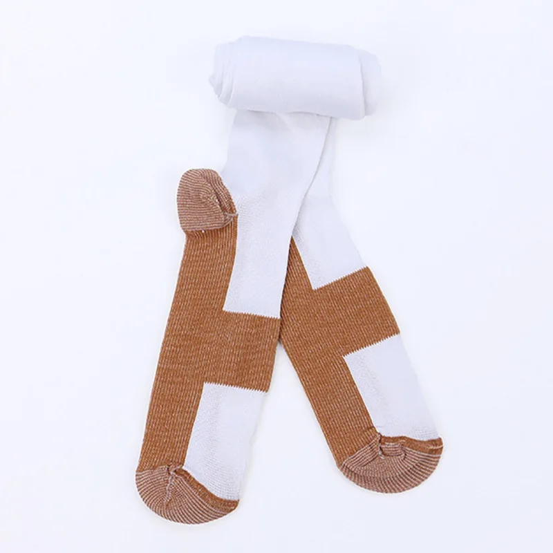 Copper Fiber Long Tube Stress Stocking For Men Women Compression Elastic Pain Relief Recovery Socks for Running Fitness Sports