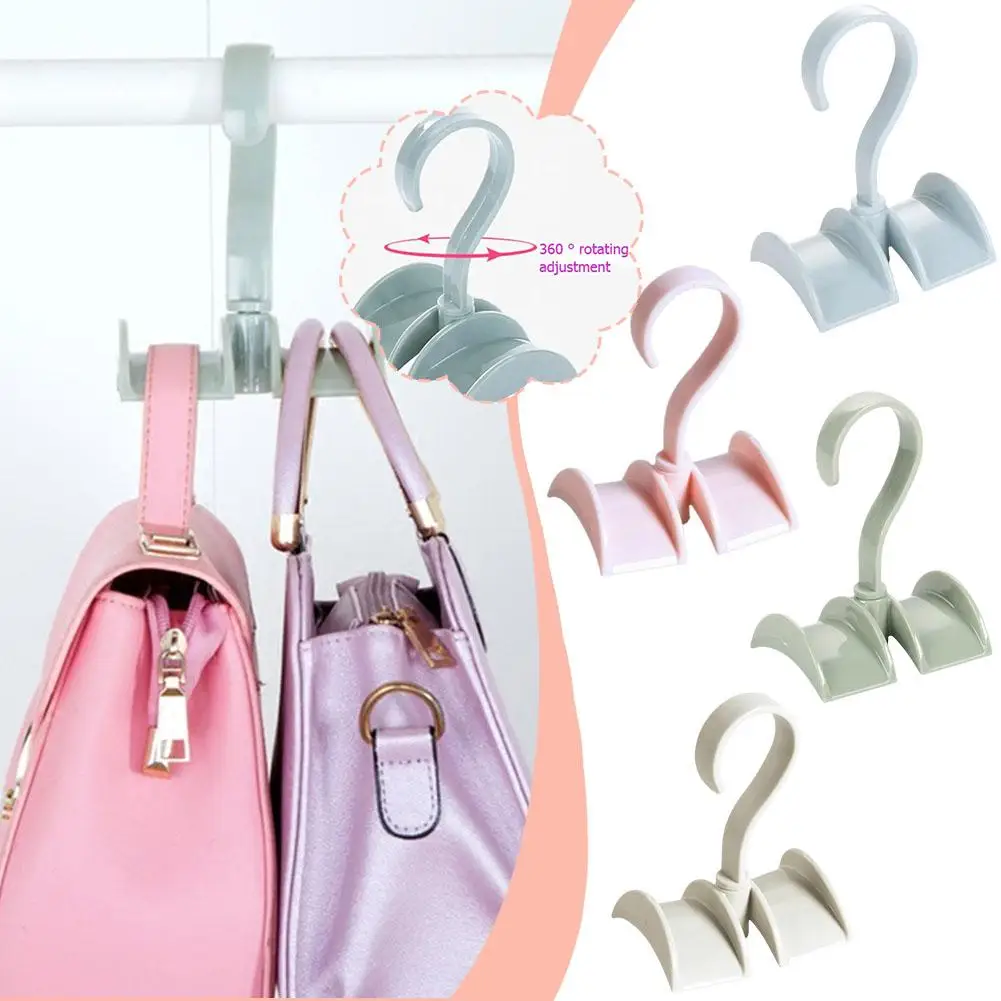 Creative Bag Storage Rack Daily Necessities Wardrobe Rack Rotable Bag Rack Bag Hanging Hanging Hanging Hook H7C5