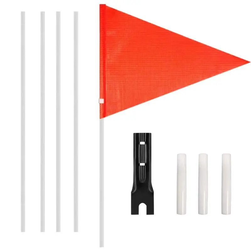 

Bicycle Flags With Pole For Safety Adjustable Height Fiberglass Pole Full Color Bicycle Safety Flags Easy To Set Up Bike Safety