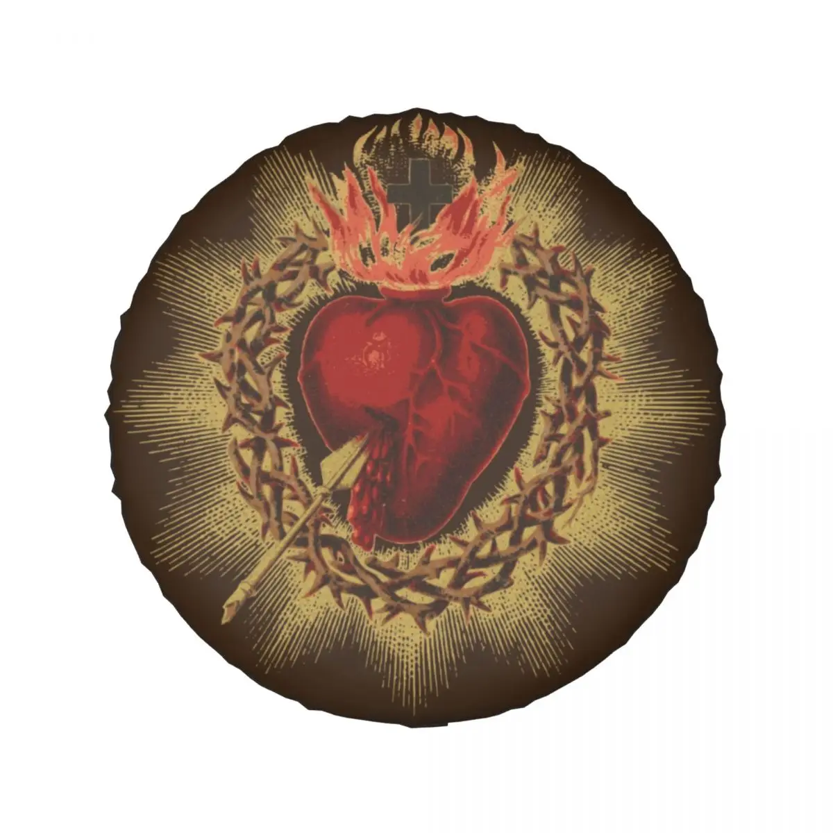 Sacred Heart Of Jesus Catholic Spare Wheel Tire Cover Case for Jeep Honda Devotion Christian Vehicle Accessories 14 
