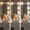 Vanity Desk with Stool, Makeup Table with Lighted Mirror, Brightness Adjustable, Dressing with Drawers, Bedroom Vanity Table Set 3