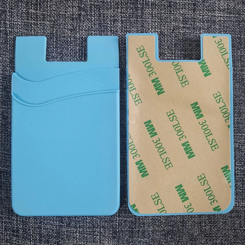 Silicone Double-Layer Phone Card Holder - Fashionable Ultra-Thin Wallet Sticker
