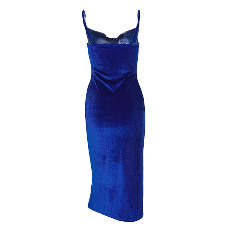 Vestidos elegantes con abertura alta para mujer, vestidos sexis ajustados sin mangas con tirantes finos, vestidos de fiesta de noche, ropa de club