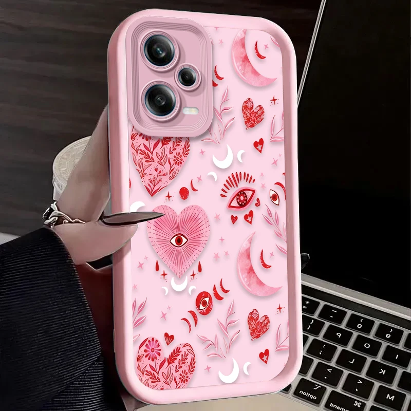 Chic Pink Heart-Shaped Phone Case - Stylish Protective Cover